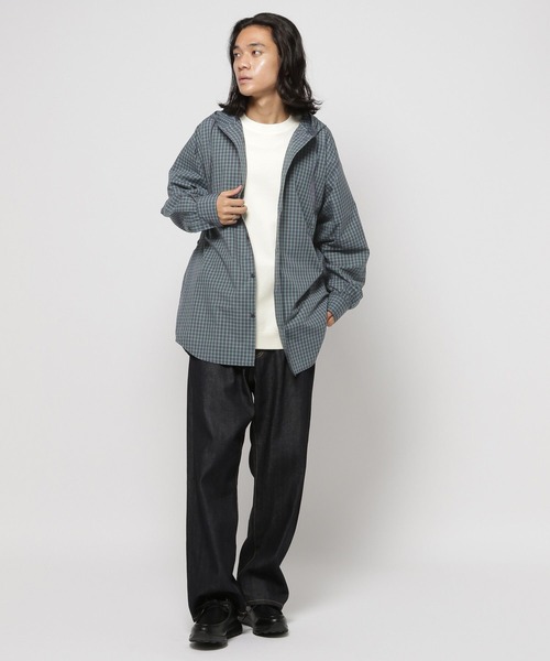 niko and...（ニコアンド）の「フード付きチェックシャツ（シャツ/ブラウス・メンズ・オレンジ/グリーン・MEDIUM/LARGE）」の15枚目の写真