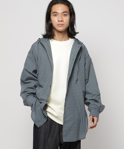 niko and...（ニコアンド）の「フード付きチェックシャツ（シャツ/ブラウス・メンズ・オレンジ/グリーン・MEDIUM/LARGE）」の16枚目の写真