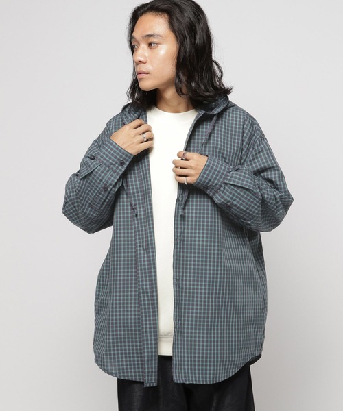 niko and...（ニコアンド）の「フード付きチェックシャツ（シャツ/ブラウス・メンズ・オレンジ/グリーン・MEDIUM/LARGE）」の17枚目の写真