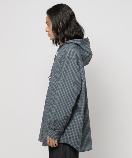 niko and...（ニコアンド）の「フード付きチェックシャツ（シャツ/ブラウス・メンズ・オレンジ/グリーン・MEDIUM/LARGE）」の19枚目の写真