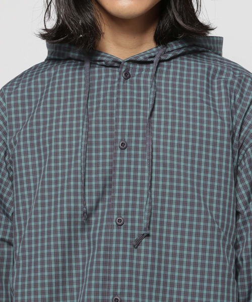 niko and...（ニコアンド）の「フード付きチェックシャツ（シャツ/ブラウス・メンズ・オレンジ/グリーン・MEDIUM/LARGE）」の21枚目の写真