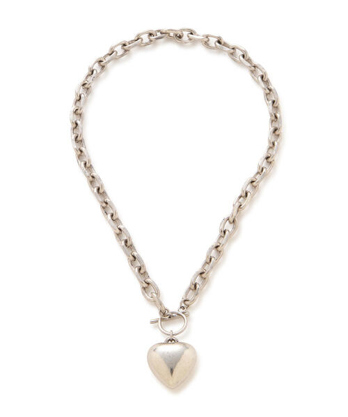 FREE'S MART（フリーズマート）の「ビッグハートチェーンネックレス（ネックレス・レディース・シルバー/ゴールド・ﾌﾘ-）」の2枚目の写真