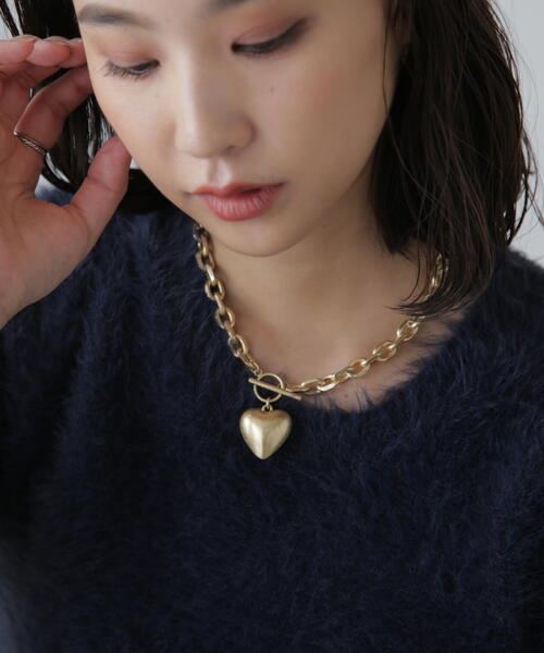 FREE'S MART（フリーズマート）の「ビッグハートチェーンネックレス（ネックレス・レディース・シルバー/ゴールド・ﾌﾘ-）」の11枚目の写真
