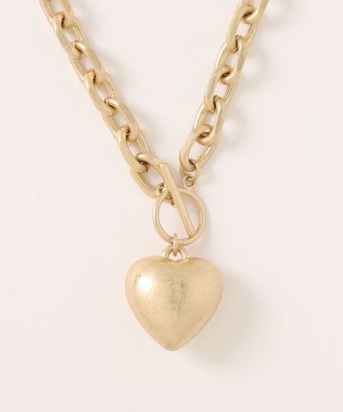 FREE'S MART（フリーズマート）の「ビッグハートチェーンネックレス（ネックレス・レディース・シルバー/ゴールド・ﾌﾘ-）」の3枚目の写真