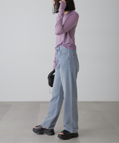 FREE'S MART（フリーズマート）の「◆クルーネックラメカットソー（Tシャツ/カットソー・レディース・ブラック/グレー/パープル・FREE）」の13枚目の写真