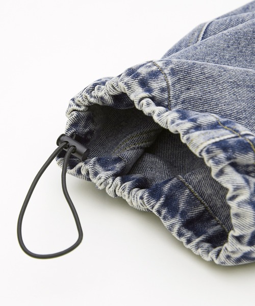 SIDEWAY STANCE（サイドウェイスタンス）の「【SIDEWAY STANCE】デニム ケミカル ワイド カーゴパンツ（デニムパンツ・メンズ・ブラック/ネイビー・SMALL/MEDIUM/LARGE）」の17枚目の写真