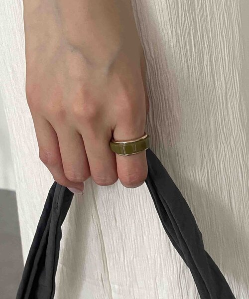 Thevon（ゼボン）の「【heilly/ヘイリー】クリアコンビリング（リング・レディース・ピンクゴールド/シルバー/ゴールド/ライトグレー・FREE）」の12枚目の写真