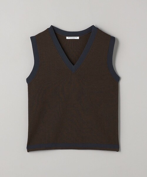 BEAUTY&YOUTH UNITED ARROWS（ビューティーアンドユースユナイテッドアローズ）の「ライン ニットベスト（ベスト・レディース・オリーブ/ダークブラウン・FREE）」の16枚目の写真