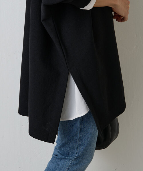 未使用に近い　BEARDSLEY ビアズリー　洗えるぷっくり袖ニット　ブラック 中古・古着通販】BEARDSLEY (ビアズリー) Washable Knit Coat グレー