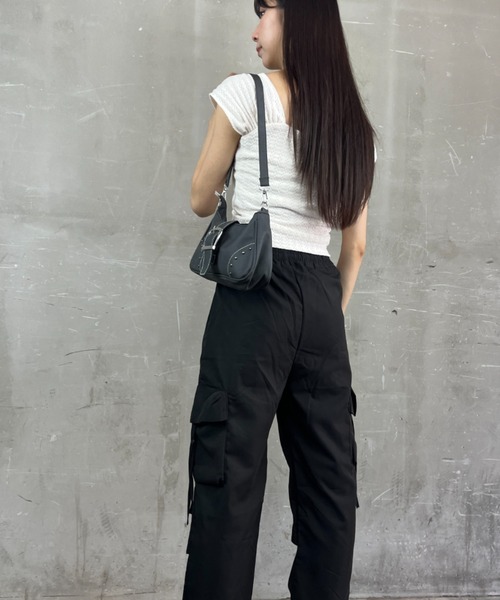 Loco Ocean(ロコオーシャン)の「【バックル】フェイクレザー スタッズ / ミニバッグ ショルダーバッグ(ショルダーバッグ・レディース・ホワイト/ブラック/ブラウン・ONE SIZE)」の11枚目の写真