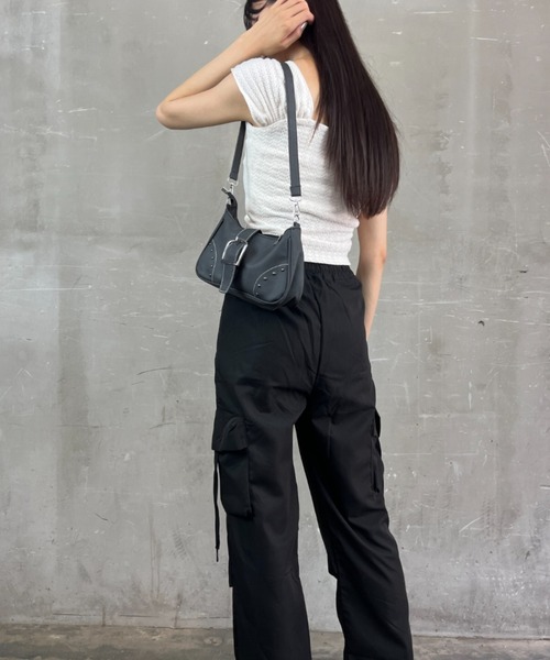 Loco Ocean(ロコオーシャン)の「【バックル】フェイクレザー スタッズ / ミニバッグ ショルダーバッグ(ショルダーバッグ・レディース・ホワイト/ブラック/ブラウン・ONE SIZE)」の10枚目の写真