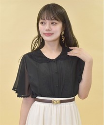 レースセーラー刺繍ブラウス