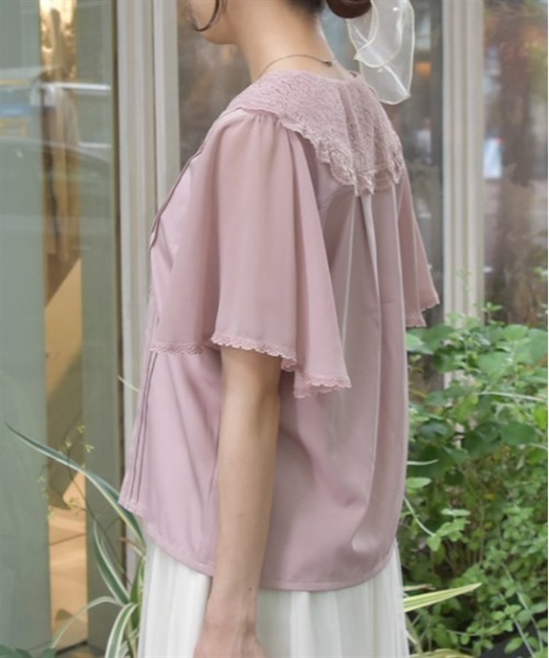 axes femme(アクシーズファム)の「レースセーラー刺繍ブラウス(シャツ/ブラウス・レディース・ホワイト/ピンク/ブラック・FREE)」の5枚目の写真