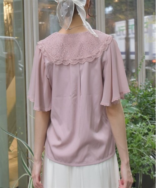axes femme(アクシーズファム)の「レースセーラー刺繍ブラウス(シャツ/ブラウス・レディース・ホワイト/ピンク/ブラック・FREE)」の6枚目の写真