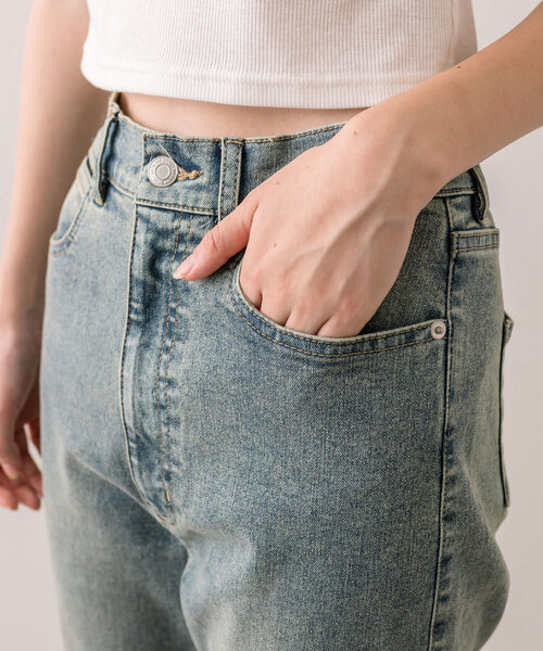 OLIVE des OLIVE（オリーブデオリーブ）の「美脚フレアストレッチデニムパンツ（その他パンツ・レディース・サックスブルー/ネイビー・MEDIUM/SMALL）」の14枚目の写真