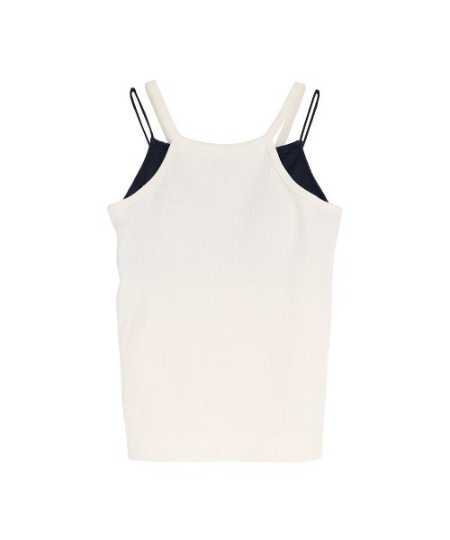:ETHROF(イーサオブ)の「BICLOLOR LAYERED CAMISOLE(キャミソール・レディース・オフホワイト/ベージュ/ブラック・FREE)」の10枚目の写真