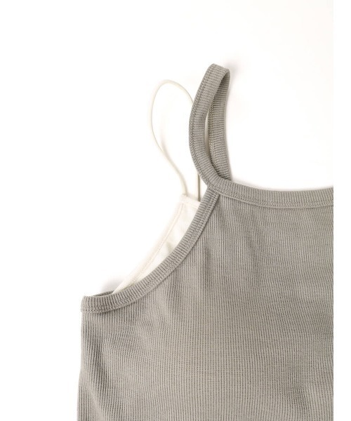 :ETHROF(イーサオブ)の「BICLOLOR LAYERED CAMISOLE(キャミソール・レディース・オフホワイト/ベージュ/ブラック・FREE)」の14枚目の写真