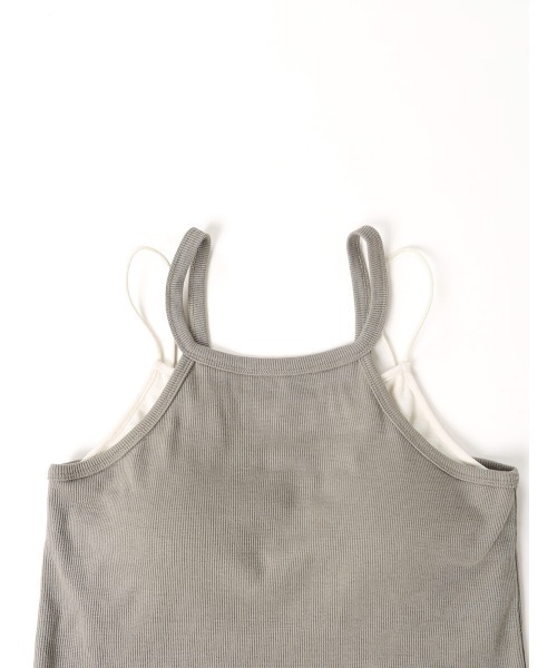 :ETHROF(イーサオブ)の「BICLOLOR LAYERED CAMISOLE(キャミソール・レディース・オフホワイト/ベージュ/ブラック・FREE)」の13枚目の写真