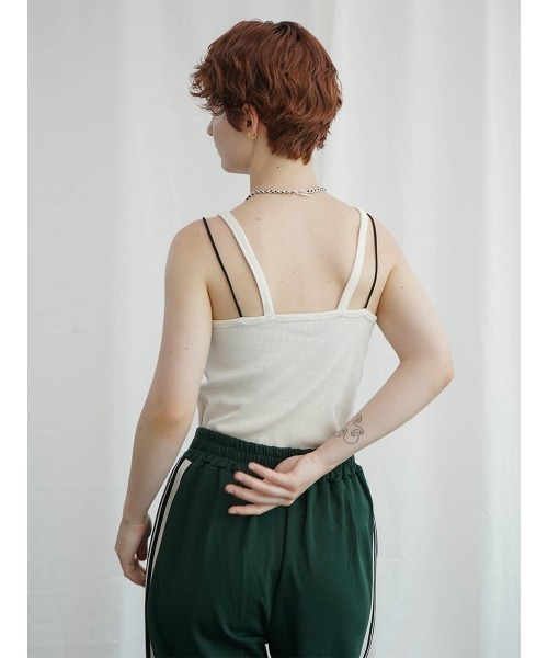 :ETHROF(イーサオブ)の「BICLOLOR LAYERED CAMISOLE(キャミソール・レディース・オフホワイト/ベージュ/ブラック・FREE)」の19枚目の写真