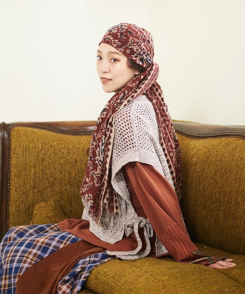 チャイハネ（チャイハネ）の「【チャイハネ】ルルニ ニットトップス（ニット/セーター・レディース・ベージュ/ブラック・FREE）」の9枚目の写真