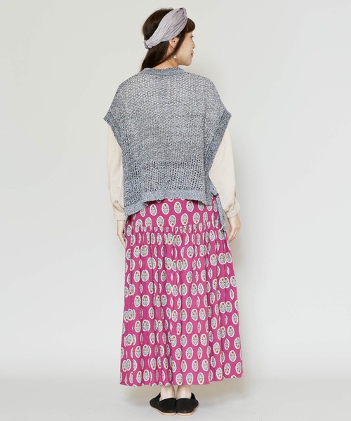 チャイハネ（チャイハネ）の「【チャイハネ】ルルニ ニットトップス（ニット/セーター・レディース・ベージュ/ブラック・FREE）」の5枚目の写真