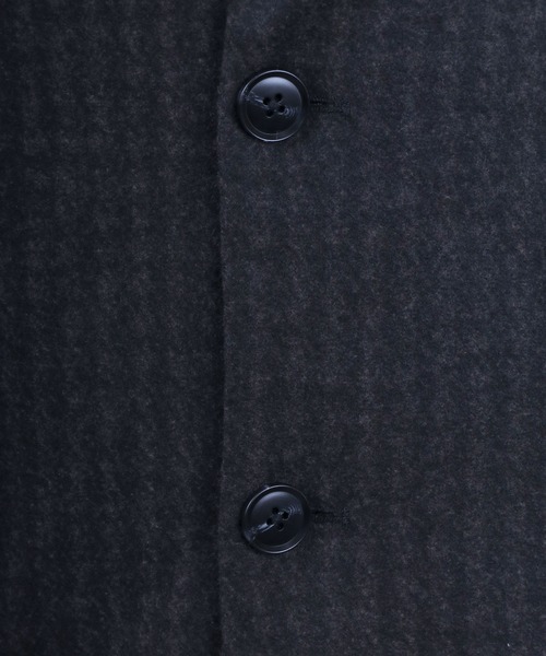 ANPAS(アンパス)の「ANPAS Melton Chester Coat/ANPAS 別注 メルトン オーバーサイズ チェスターコート レディース メンズ(チェスターコート・メンズ・グレー系その他・LL/M/L)」の3枚目の写真