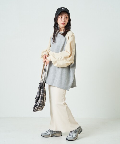 セール】限定展開 裏毛 異素材 ドッキング 2WAY ビッグ プル