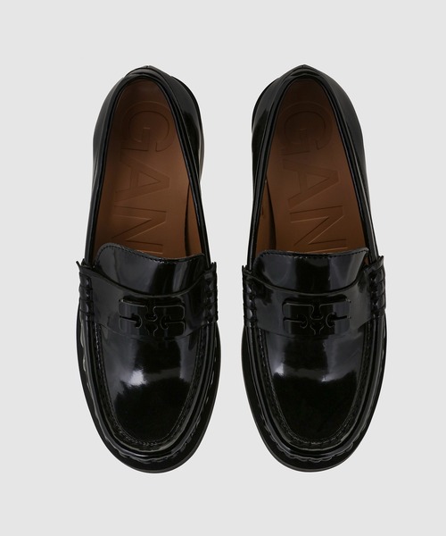 GANNI（ガニー）の「Butterfly Mid Heel Loafer Patent（ローファー・レディース・ブラック・38/37/36）」の8枚目の写真