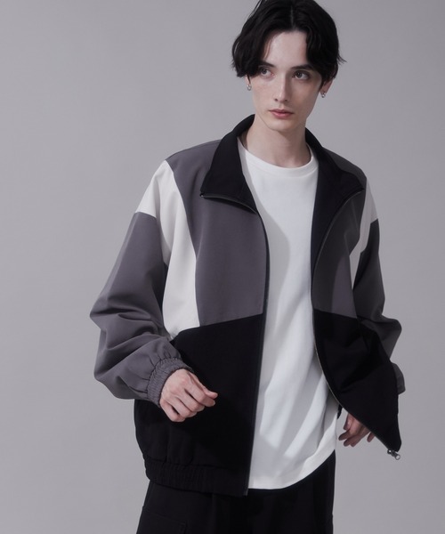 BROWNY（ブラウニー）の「BROWNY/トロミスタンドブルゾン（ブルゾン・メンズ・チャコール/サックスブルー・LARGE/MEDIUM）」の5枚目の写真