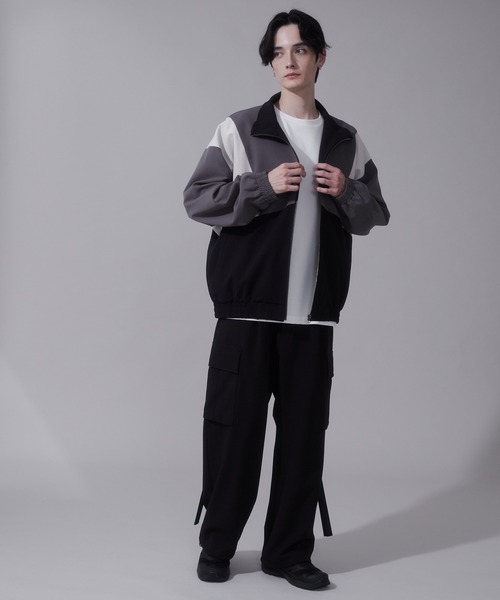 BROWNY（ブラウニー）の「BROWNY/トロミスタンドブルゾン（ブルゾン・メンズ・チャコール/サックスブルー・LARGE/MEDIUM）」の8枚目の写真