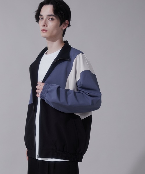 BROWNY（ブラウニー）の「BROWNY/トロミスタンドブルゾン（ブルゾン・メンズ・チャコール/サックスブルー・LARGE/MEDIUM）」の9枚目の写真