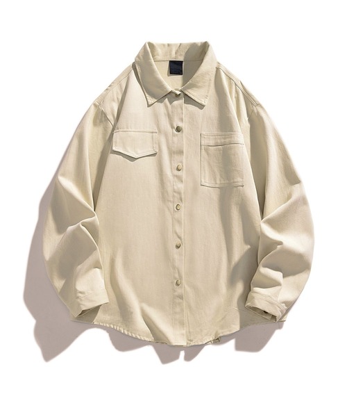 TOBEE(トゥビー)の「【TOBEE】オーバーサイズ レギュラーカラーシャツ/シャツジャケット(シャツ/ブラウス・メンズ・キャメル/オフホワイト/ブラック・SMALL/MEDIUM)」の17枚目の写真