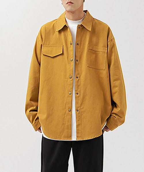 TOBEE(トゥビー)の「【TOBEE】オーバーサイズ レギュラーカラーシャツ/シャツジャケット(シャツ/ブラウス・メンズ・キャメル/オフホワイト/ブラック・SMALL/MEDIUM)」の18枚目の写真