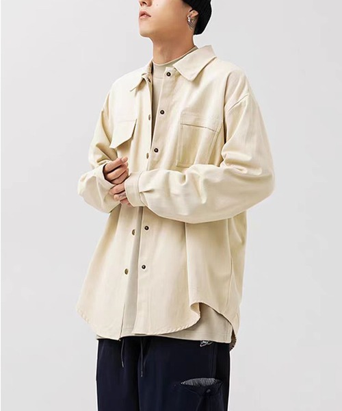 TOBEE(トゥビー)の「【TOBEE】オーバーサイズ レギュラーカラーシャツ/シャツジャケット(シャツ/ブラウス・メンズ・キャメル/オフホワイト/ブラック・SMALL/MEDIUM)」の19枚目の写真