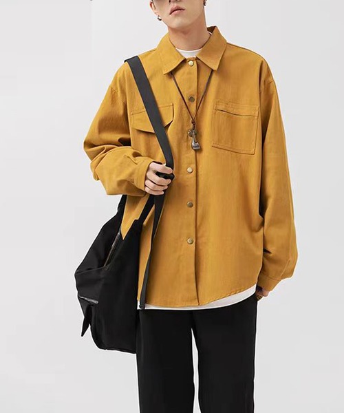 TOBEE(トゥビー)の「【TOBEE】オーバーサイズ レギュラーカラーシャツ/シャツジャケット(シャツ/ブラウス・メンズ・キャメル/オフホワイト/ブラック・SMALL/MEDIUM)」の21枚目の写真