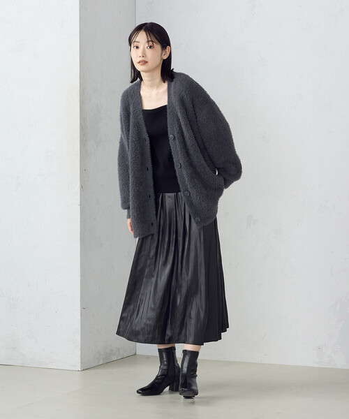 COMME CA ISM（コムサイズム）の「シャギー　カーディガン（カーディガン/ボレロ・レディース・ライトグレー/ブルー/チャコール/ホワイト/キャメル・FREE）」の10枚目の写真