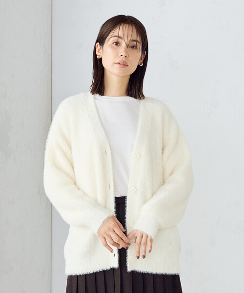 COMME CA ISM（コムサイズム）の「シャギー　カーディガン（カーディガン/ボレロ・レディース・ライトグレー/ブルー/チャコール/ホワイト/キャメル・FREE）」の17枚目の写真