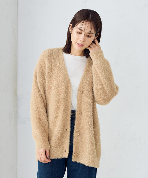 COMME CA ISM（コムサイズム）の「シャギー　カーディガン（カーディガン/ボレロ・レディース・ライトグレー/ブルー/チャコール/ホワイト/キャメル・FREE）」の19枚目の写真