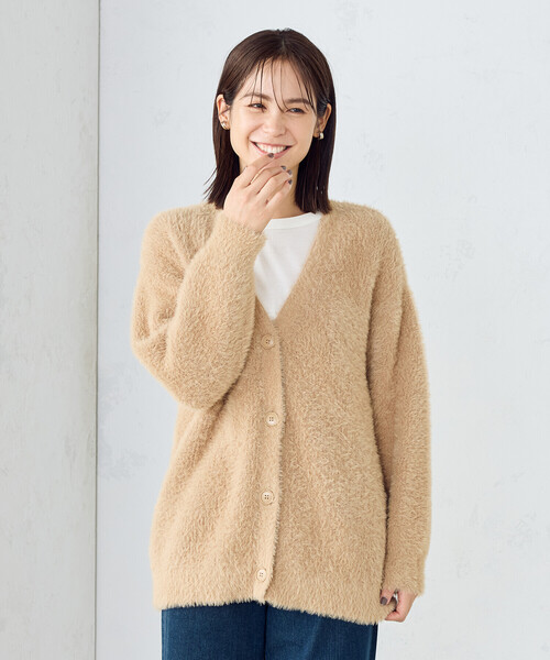 COMME CA ISM（コムサイズム）の「シャギー　カーディガン（カーディガン/ボレロ・レディース・ライトグレー/ブルー/チャコール/ホワイト/キャメル・FREE）」の20枚目の写真