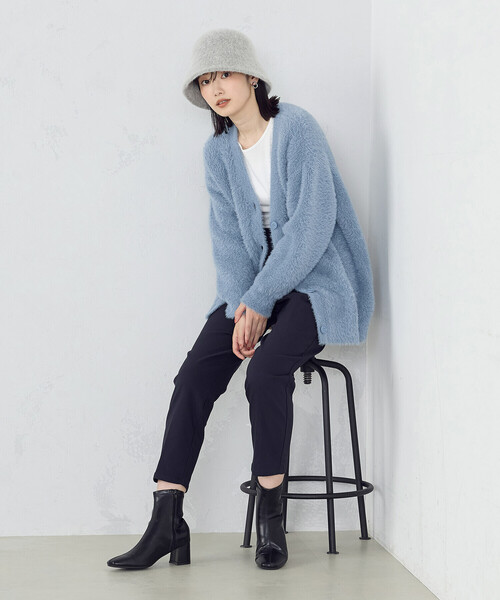 COMME CA ISM（コムサイズム）の「シャギー　カーディガン（カーディガン/ボレロ・レディース・ライトグレー/ブルー/チャコール/ホワイト/キャメル・FREE）」の21枚目の写真