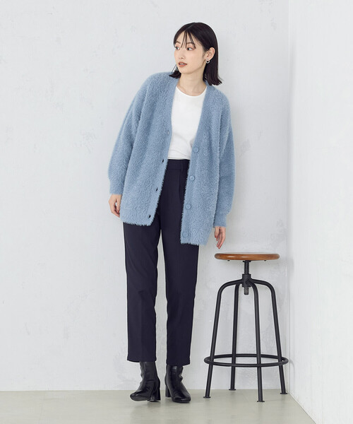COMME CA ISM（コムサイズム）の「シャギー　カーディガン（カーディガン/ボレロ・レディース・ライトグレー/ブルー/チャコール/ホワイト/キャメル・FREE）」の22枚目の写真