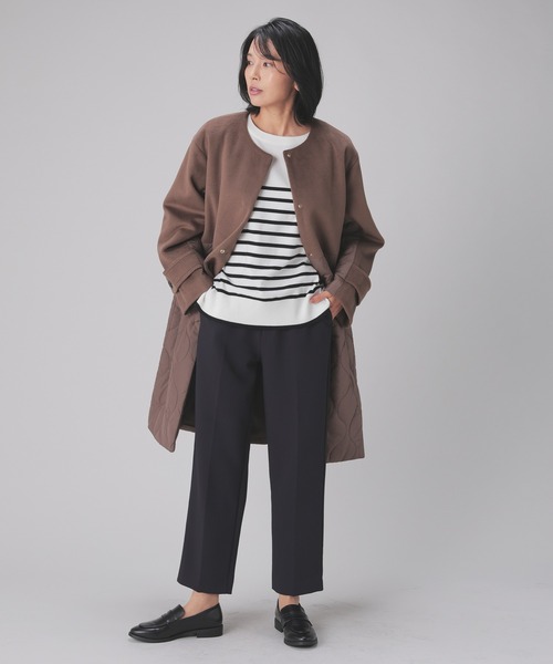 GLACIER lusso(グラシアルッソ)の「【抗菌防臭】テーパードパンツ(スラックス・レディース・チャコール/ネイビー/ベージュ/ブラック・S/M/L/LL)」の10枚目の写真