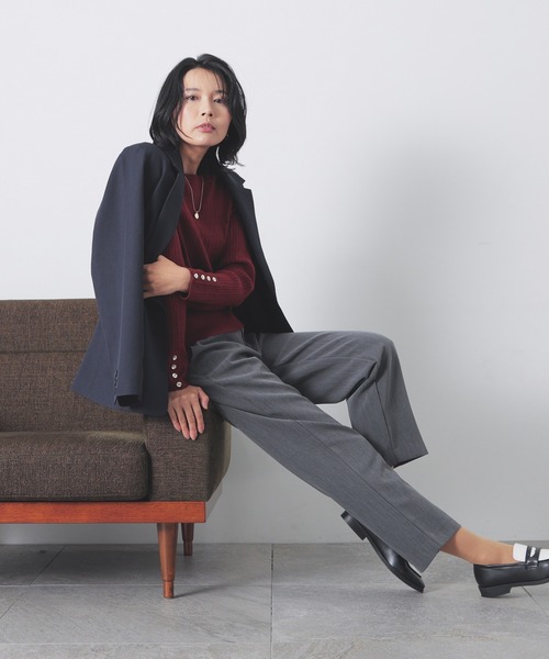 GLACIER lusso(グラシアルッソ)の「【抗菌防臭】テーパードパンツ(スラックス・レディース・チャコール/ネイビー/ベージュ/ブラック・S/M/L/LL)」の15枚目の写真