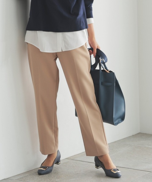 GLACIER lusso(グラシアルッソ)の「【抗菌防臭】テーパードパンツ(スラックス・レディース・チャコール/ネイビー/ベージュ/ブラック・S/M/L/LL)」の20枚目の写真