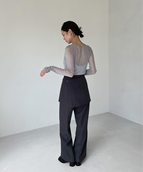 Olu.（オルドット）の「シアーラメトップス（Tシャツ/カットソー・レディース・ライトグレー/アイボリー/ピンク系その他・FREE）」の12枚目の写真