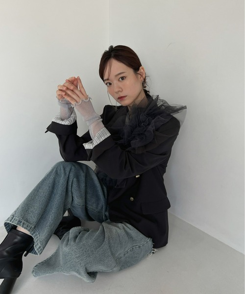 Olu.（オルドット）の「シアーラメトップス（Tシャツ/カットソー・レディース・ライトグレー/アイボリー/ピンク系その他・FREE）」の8枚目の写真