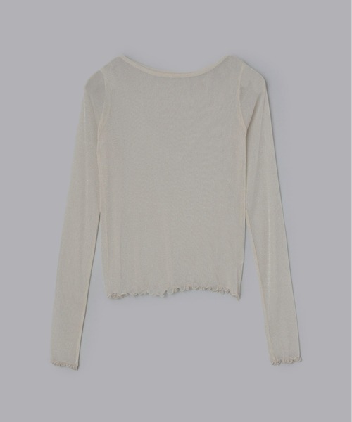 Olu.（オルドット）の「シアーラメトップス（Tシャツ/カットソー・レディース・ライトグレー/アイボリー/ピンク系その他・FREE）」の17枚目の写真