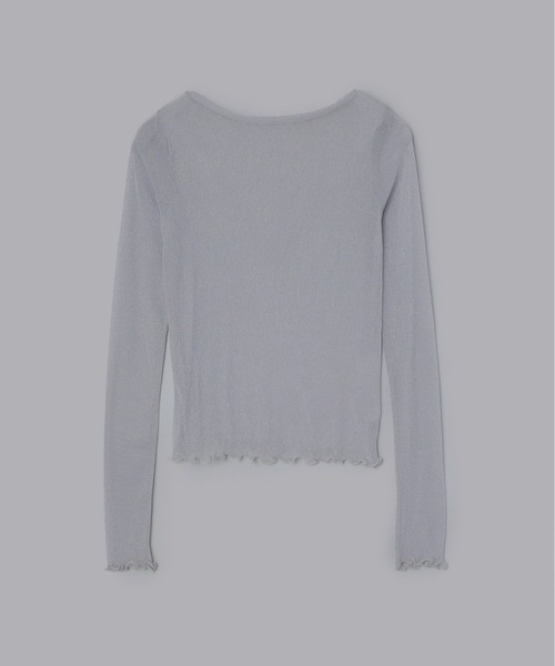 Olu.（オルドット）の「シアーラメトップス（Tシャツ/カットソー・レディース・ライトグレー/アイボリー/ピンク系その他・FREE）」の7枚目の写真