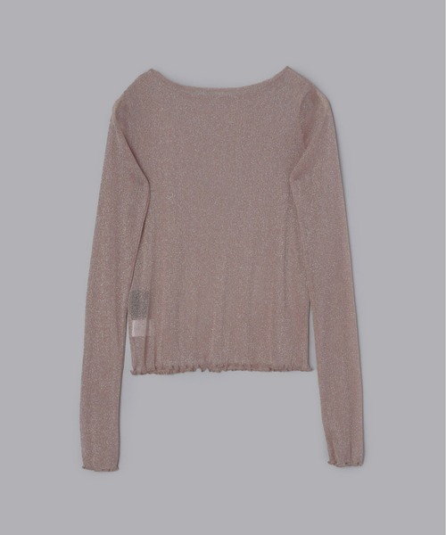 Olu.（オルドット）の「シアーラメトップス（Tシャツ/カットソー・レディース・ライトグレー/アイボリー/ピンク系その他・FREE）」の18枚目の写真