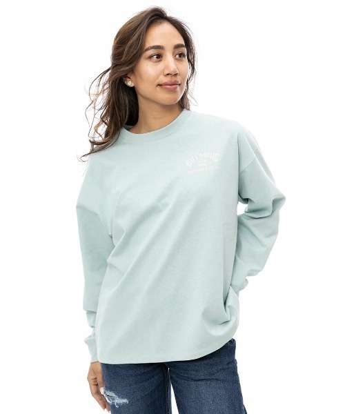 BILLABONG（ビラボン）の「BILLABONG レディース ADIV LOGO WARM LS TE ロンＴ 【2024年秋冬モデル】/ビラボンバックプリント長袖ロンT（Tシャツ/カットソー・レディース・ライトブルー/ホワイト系その他/スミクロ・MEDIUM/LARGE）」の13枚目の写真
